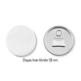 CHAPA IMAN ABRE BOTELLAS PERSONALIZABLE DE 58 MM