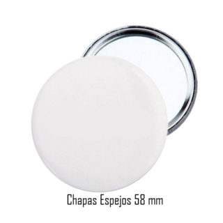 CHAPA ESPEJO PERSONALIZABLE DE 58 MM