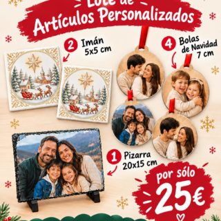 Lote artículos personalizados oferta 25€